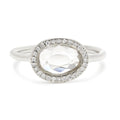 Juliet Oval Ring in White Gold