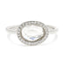 Juliet Oval Ring in White Gold