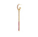 Mini Alternating Hoop with Pink Sapphire Pavé Charm