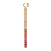Short Pavé Bar Charm with Pink Sapphires
