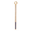 Short Pavé Bar Charm with Blue Sapphire