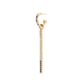 Mini Alternating Hoop with Blue Sapphire Pavé Charm