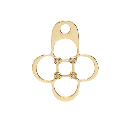 Shrine Earring Charm in Gold with Diamonds