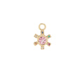 Pinwheel Charm with Pink Sapphire