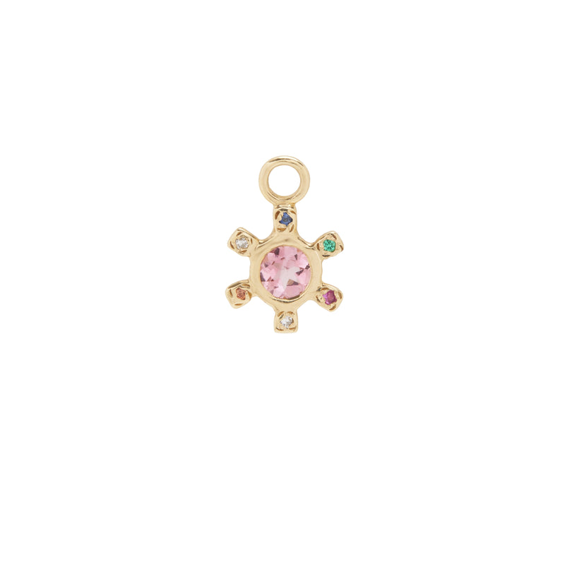 Pinwheel Charm with Pink Sapphire