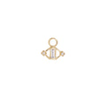 Kite Charm with White Sapphire and Diamonds