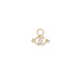 Kite Charm with White Sapphire and Diamonds