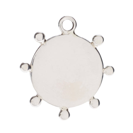 Soleil Disc Charm in Silver