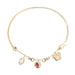 Diamond and Opal Charms Bangle