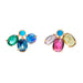 Tourmaline Fan Studs with Turquoise