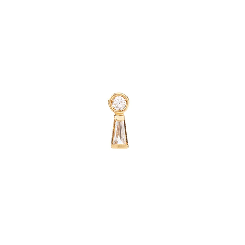 Key Hole Studs with Diamond