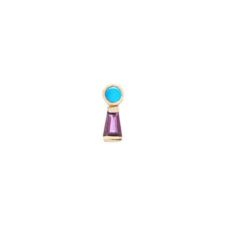 Key Hole Studs with Turquoise