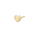 Pave Heart Studs with Diamond