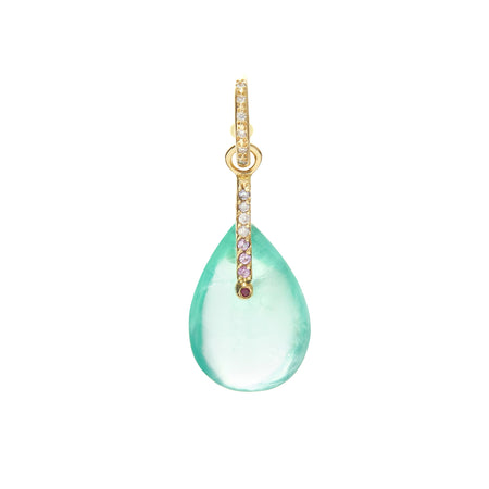 Fluorite Drops on Diamond Hoops