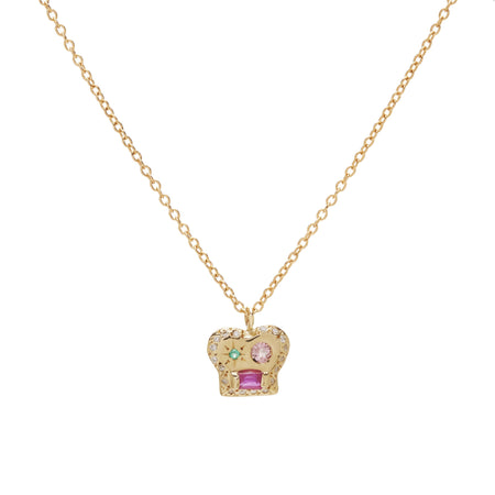 Brian Pendant Necklace with Ruby and Mixed Stones