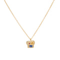 Brian Pendant Necklace with Sapphire and Mixed Stones