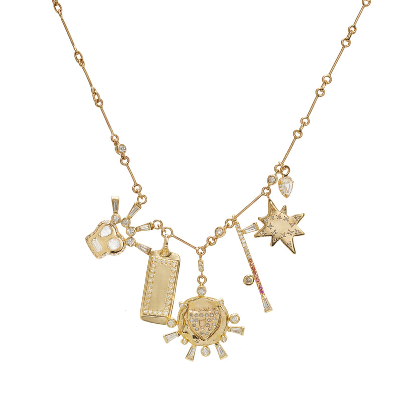 Space Collage Charms Necklace