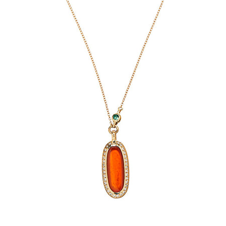 Simone Pendant Necklace with Carnelian