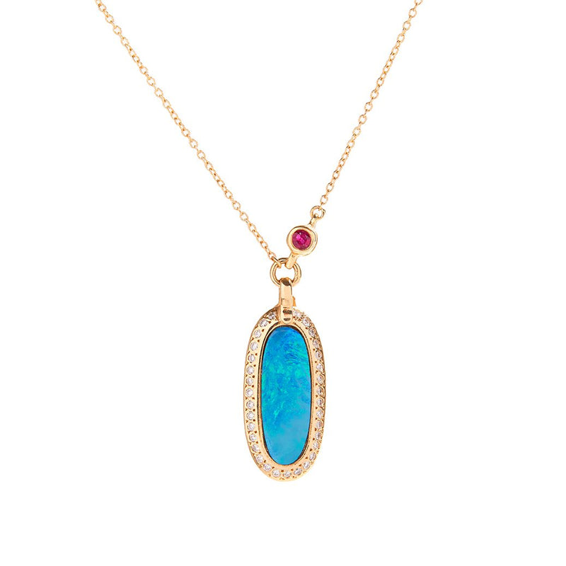 Simone Pendant Necklace with Opal