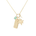 Starburst and Tag Charms Necklace