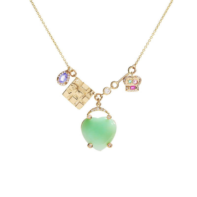 Lucky Heart Charms Necklace
