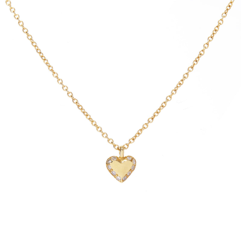 Pavé Diamond Heart Necklace