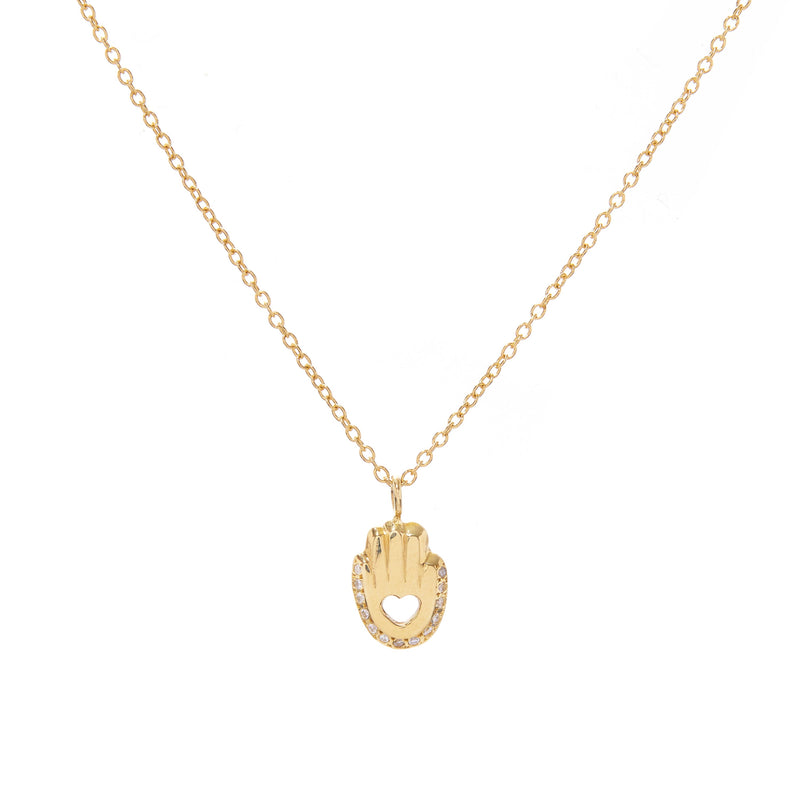 Diamond Hamsa Necklace