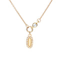 Diamond Oval Pendant Necklace