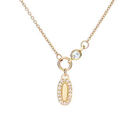 Diamond Oval Pendant Necklace