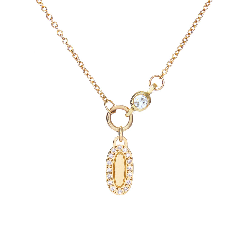 Diamond Oval Pendant Necklace