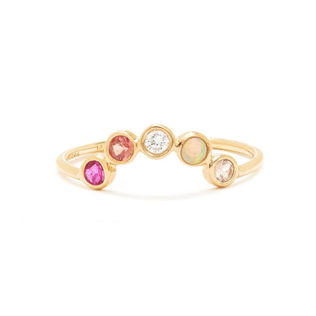 Curve Band with Mixed Stones