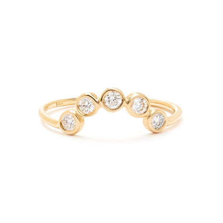 Curve Band with Diamonds