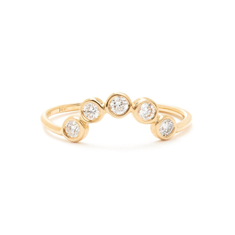Curve Band with Diamonds