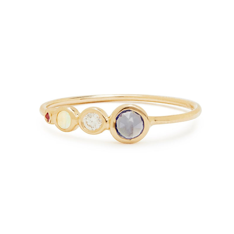 Jackie Ring with Mixed Stones