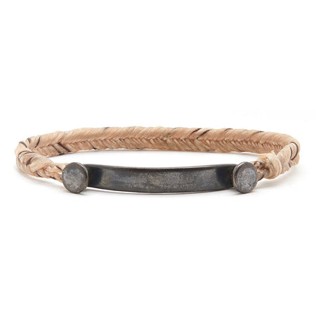 Fishtail Bar Bracelet in Natural and Chocolate