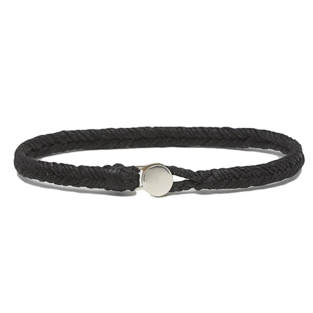 Scosha Classic Fishtail Button Bracelet in Black