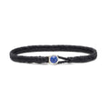 Scosha Classic Fishtail Lapis Button Bracelet in Black