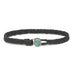 Scosha Fishtail Turquoise Button Bracelet in Silver and Black