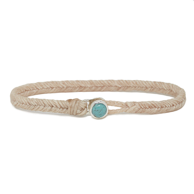 Classic Fishtail Turquoise Button in Natural
