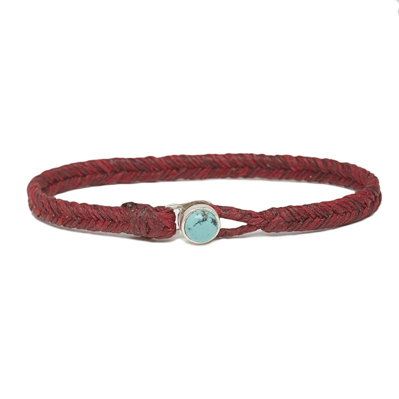 Classic Fishtail Turquoise Button in Red