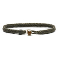 Classic Fishtail Tiger Eye Button in Army