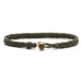 Classic Fishtail Tiger Eye Button in Army