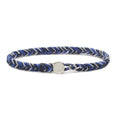 Scosha Classic Fishtail Button Bracelet in White, Indigo, Denim, and Royal Blue