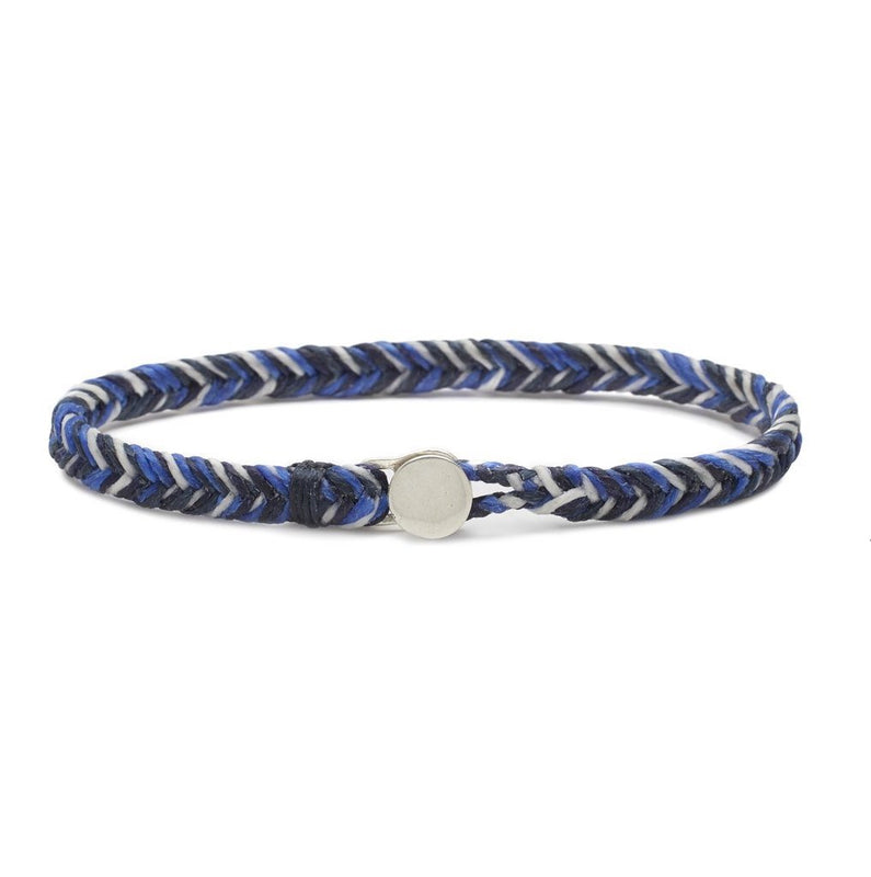 Classic Fishtail Button in White, Indigo, Denim, and Royal Blue