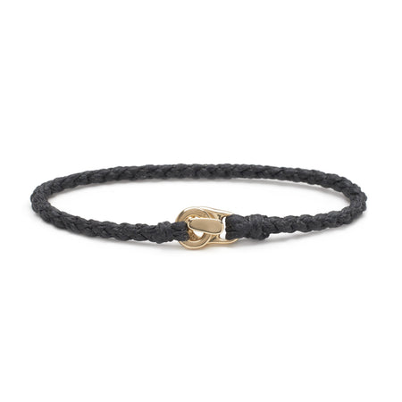 Single Wrap Bracelet in Gold with Black