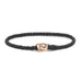 Single Wrap Bracelet in Rose Gold with Black