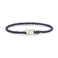 Single Wrap Bracelet in Silver and Indigo