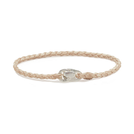 Single Wrap Bracelet in Silver and Natural