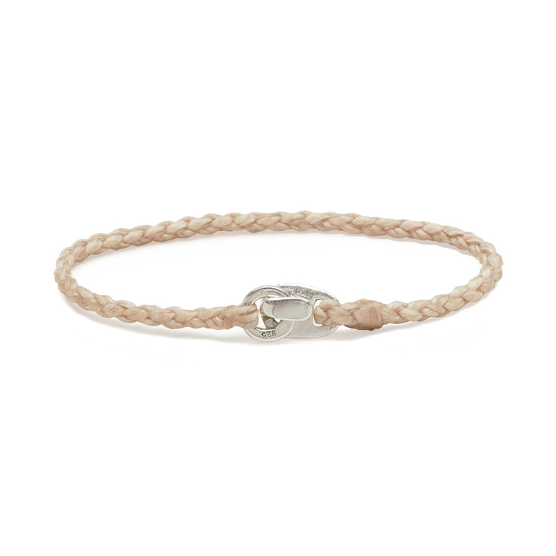 Single Wrap Bracelet in Silver and Natural