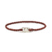 Single Wrap Bracelet in Silver and Rust